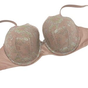 VICTORIA'S SECRET Body by Victoria Lined Demi Tan/pinkish Underwire bra 38DD/38E